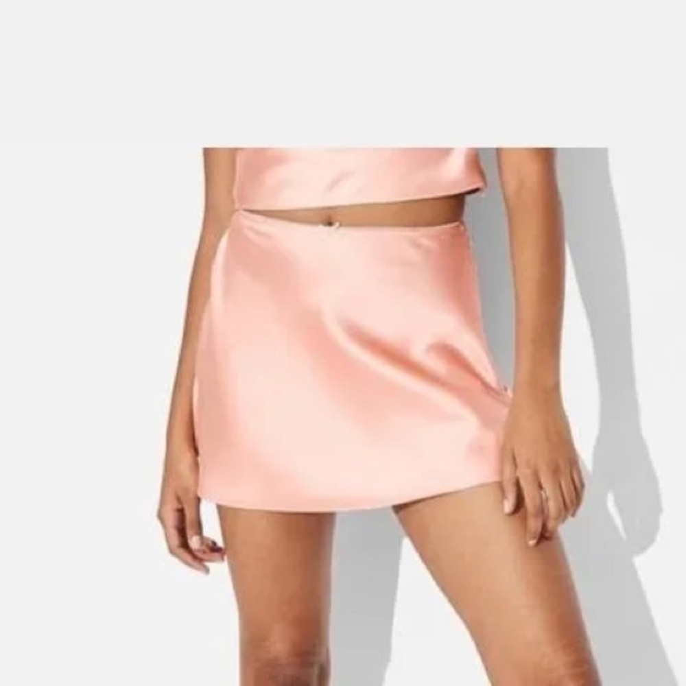Wild Fable Satin Mini Skirt in Blush Pink NWT
